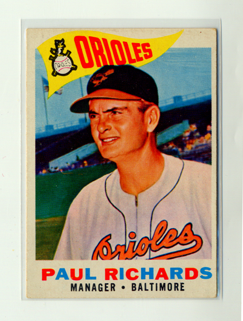 1960 Topps #224 Paul Richards MG