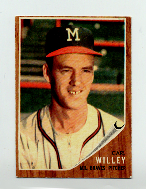 1962 Topps #174B Carl Willey with Cap