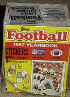 1987 Topps Stickers football box