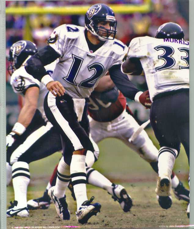 Jets Vinny Testaverde 8 x 10 color Ravens photo