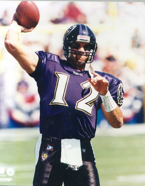 Jets Vinny Testaverde 8 x 10 color Ravens photo