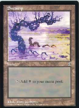 Magic the Gathering jumbo arena League Swamp card