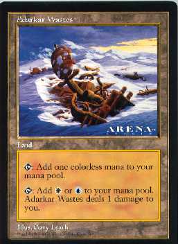 Magic the gathering jumbo Adarkar Wastes Arena card