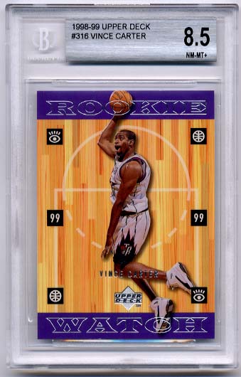 1998-99 Upper Deck Vince Carter BGS  8.5 RC