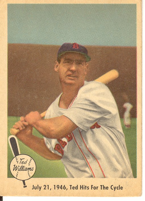 1959 Fleer Ted Williams #29 Ted Hits for Cycle