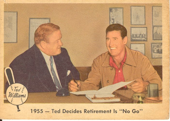 1959 Fleer Ted Williams #55 Retirement No Go