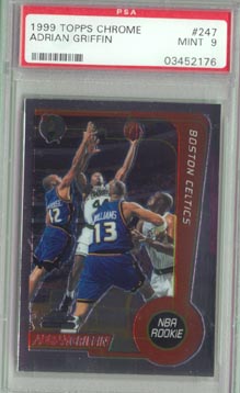 1999/00 Topps Chrome Basketball #247 Adrian Griffin PSA MINT 9 ROOKIE NICE!!