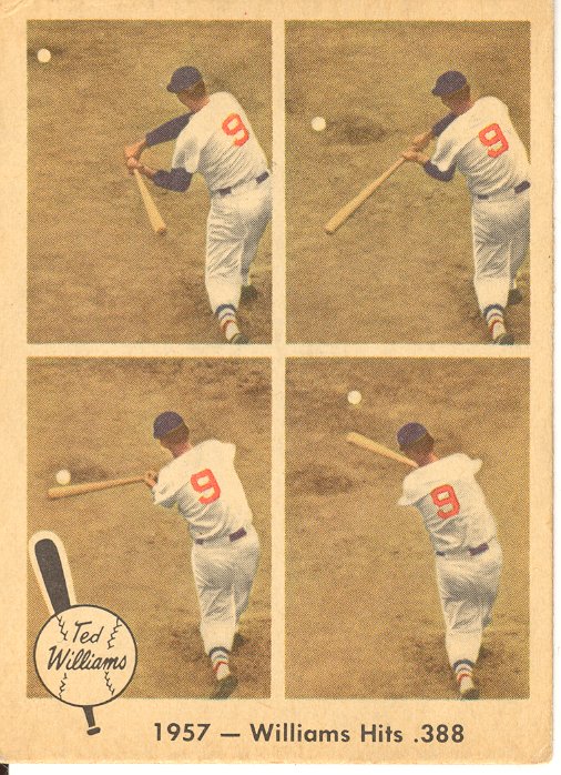 1959 Fleer Ted Williams #58 Williams Hits .388