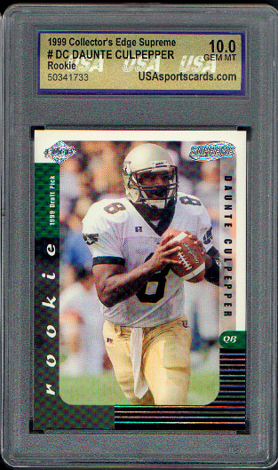 1999 Collector's Edge Supreme Draft Previews #DC Daunte Culpepper USA 10 Gem Mint