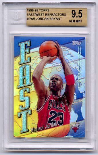 M.Jordan/K.Bryant 1998-99 Topps East/West Refractors BGS Grade 9.5