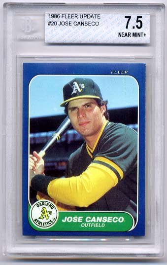 Jose Canseco 1986 Fleer Update BGS Grade 7.5