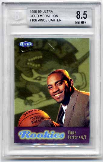 Vince Carter 1998-99 Ultra Gold Medallion BGS Grade 8.5