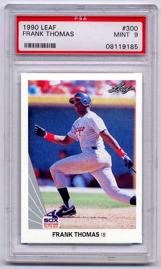 1990 Leaf #300 Frank Thomas RC PSA 9 Mint