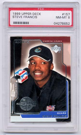 1999 Upper Deck #157 Steve Francis RC PSA 8 NM-MT
