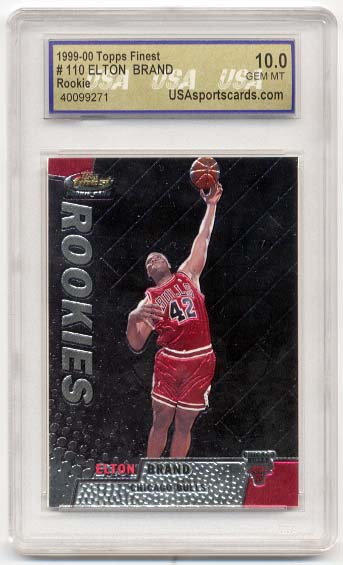 1999-00 Topps Finest #110 Elton Brand RC USA 10.0 Gem Mint MT