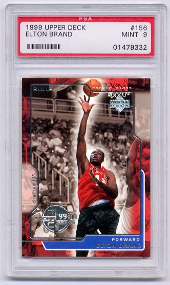 1999-00 Upper Deck #156 Elton Brand RC PSA 9 Mint