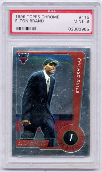 1999-00 Topps Chrome #115 Elton Brand RC PSA 9 Mint