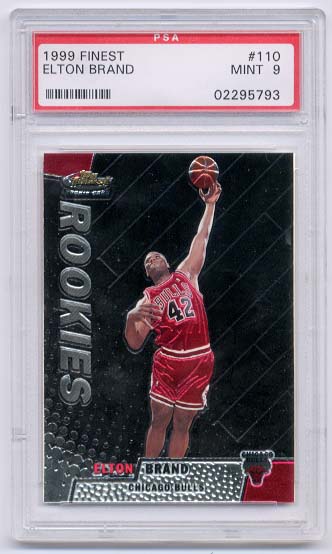 1999-00 Topps Finest #110 Elton Brand RC PSA 9 Mint