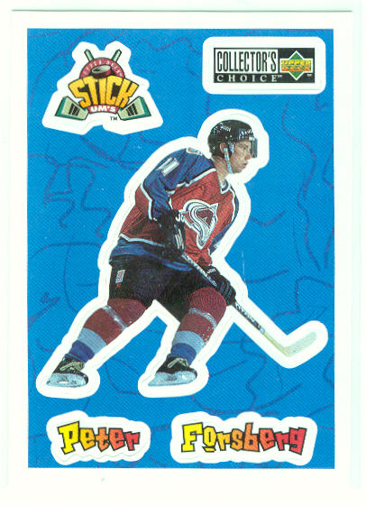 1996-97 Collector's Choice Stick'Ums #S3 Peter Forsberg