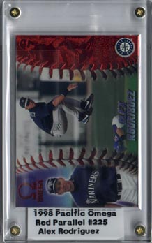 1998 Pacific Omega Baseball Alex Rodriguez Red Parallel Mint NICE!