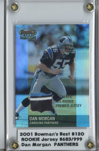 2001 Bowman's Best #120 Dan Morgan JSY RC