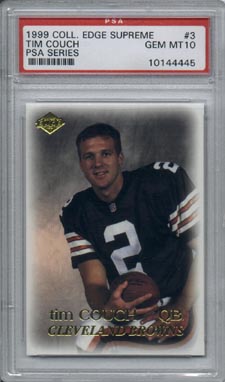 1999 Collector's Edge Supreme Football #3 Tim Couch  PSA Series ROOKIE PSA GEM MINT 10 BROWNS NICE!!