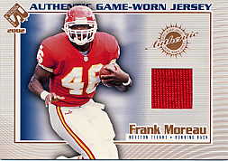 2002 Private Stock Game Worn Jerseys #56 Frank Moreau
