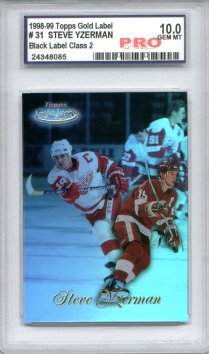 1998-99 Topps Gold Label Class 2 Black # 31 Steve Yzerman Graded Gem Mint 10