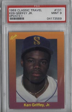 1989 Classic Baseball #131 Ken Griffey Jr. Travel Update PSA Mint 9 ROOKIE NICE!!