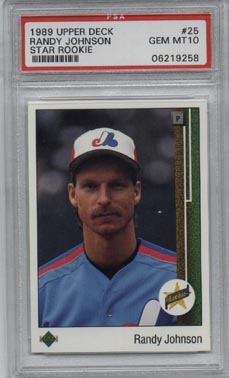 1989 Upper Deck Baseball #25 Randy Johnson Star Rookie Expos PSA GEM MINT 10
