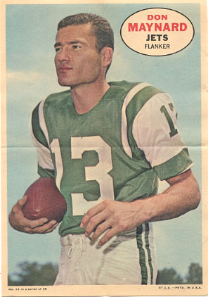 1968 Topps Posters Inserts #14 Don Maynard
