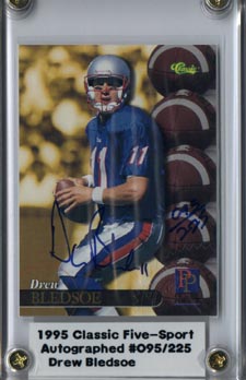 1995 Classic 5 - Sport Drew Bledsoe Autograph Mint #95/225! RARE!