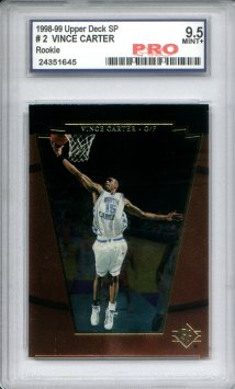 1998 SP Top Prospects #2 Vince Carter Graded Mint+ 9.5