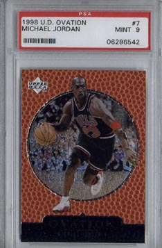 1998/99 Upper Deck Ovation Basketball #7 Michael Jordan PSA MINT 9 NICE!