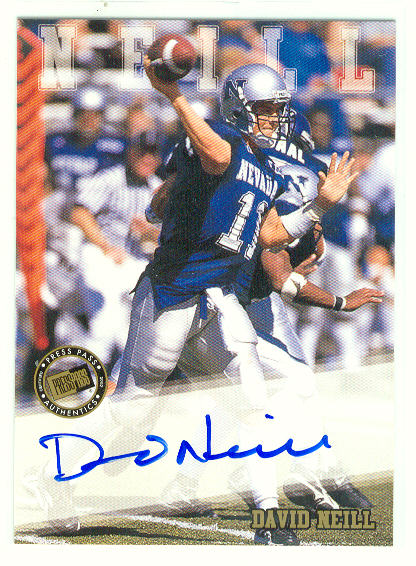 2002 Press Pass Autographs #30 David Neill