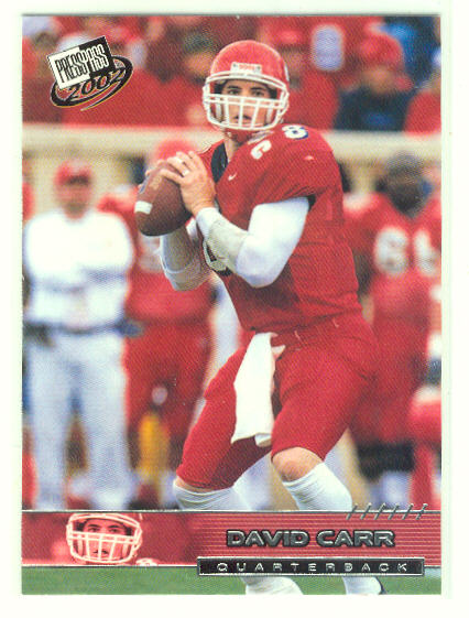 2002 Press Pass #1 David Carr