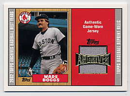 2002 Topps Archives Uniform Relics #TURWB Wade Boggs 87