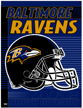 Vertical Flag, Baltimore Ravens, Wincraft, NFL Licensed