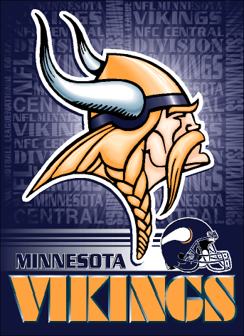 Vertical Flag, Minnesota Vikings, Wincraft, NFL Licensed