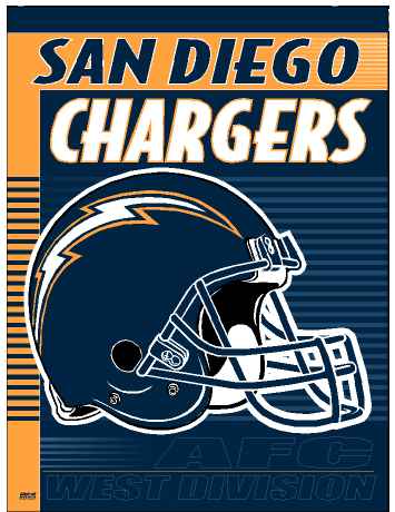 Vertical Flag, San Diego Chargers, Wincraft, NFL Licensed