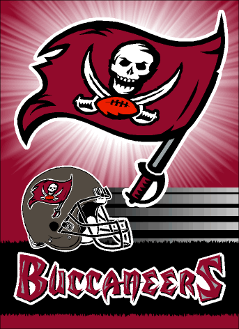 Vertical Flag, Tampa Bay Buccaneers, Wincraft, NFL Licensed
