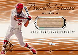 2001 SP Game Bat Edition Piece of the Game #RA Rick Ankiel