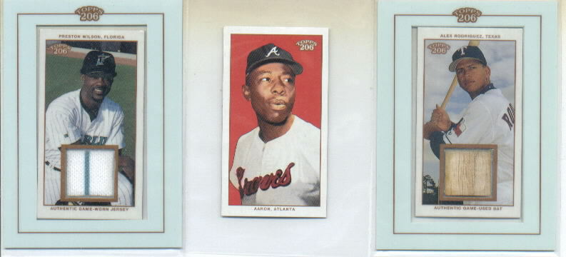 2002 Topps 206 Carolina Brights #287B Hank Aaron White Jsy RET