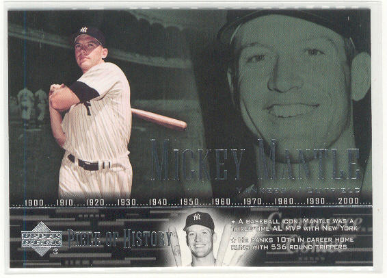 2002 UD Piece of History #38 Mickey Mantle SP