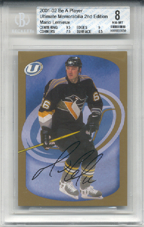 2001-02	BAP ULT. MEM. Mario Lemieux Gold Autograph Card #d 3 of 10