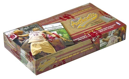 2002-03 Fleer Authentix Basketball Hobby Box, Factory Sealed