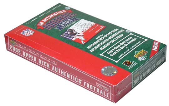 2002 Upper Deck UD Authentics Football Hobby Box, Factory-Sealed