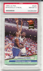 1992-93 Ultra Shaquille O' Neal Rookie (PSA 8)