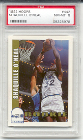 1992-93 Hoops Shaquille O' Neal Rookie (PSA 8)