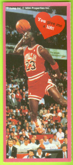 1991 Cleo Michael Jordan Valentines #8 You give me a lift